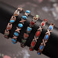 ✨Magnetic Stone Bracelet, Vintage Copper With Turquoise & Coral Beads📿