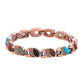 ✨Magnetic Stone Bracelet, Vintage Copper With Turquoise & Coral Beads📿