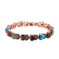 ✨Magnetic Stone Bracelet, Vintage Copper With Turquoise & Coral Beads📿