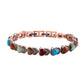 ✨Magnetic Stone Bracelet, Vintage Copper With Turquoise & Coral Beads📿