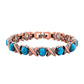 ✨Magnetic Stone Bracelet, Vintage Copper With Turquoise & Coral Beads📿
