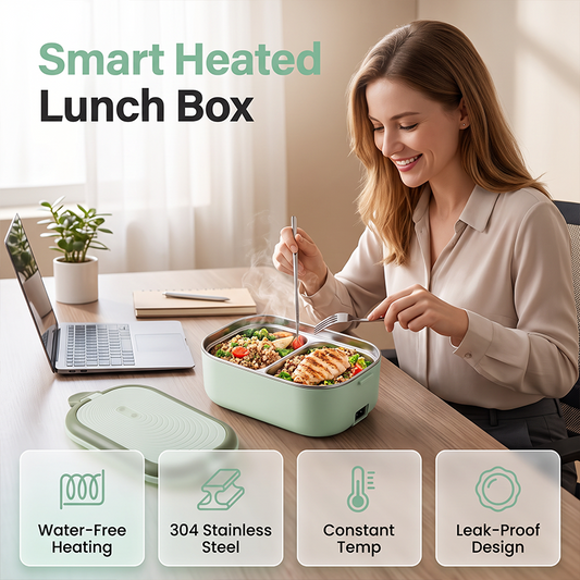 📢📢 50% OFF !! ⏰ Portable Electric Heated Lunch Box – Water-Free Food Warmer, Fast Heating & Perfect for Work, Travel & On-the-Go Meals 🍱✨