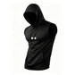 🏋️ Men's Athletic Sleeveless Hoodie Vest | Breathable, Muscle-Cut & Perfect for Gym, Running & Outdoor Training