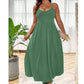 🌸 Women's Spaghetti Strap Empire Waist Maxi Dress | Flattering High Waistline, Flowy Silhouette & Effortless Summer Elegance