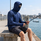 📢📢 50% OFF !! ⏰ Men's 5-Pack UV Protection Hooded Sun Shirts – Long Sleeve, Breathable & Built for Fishing, Hiking & Outdoor Work 🌊✨