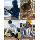 📢📢 50% OFF !! ⏰ Men's 5-Pack UV Protection Hooded Sun Shirts – Long Sleeve, Breathable & Built for Fishing, Hiking & Outdoor Work 🌊✨