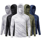 📢📢 50% OFF !! ⏰ Men's 5-Pack UV Protection Hooded Sun Shirts – Long Sleeve, Breathable & Built for Fishing, Hiking & Outdoor Work 🌊✨