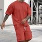 👕🩳 Men's Casual Short Sleeve T-Shirt & Shorts Set | Relaxed Fit, Breathable & Perfect for Summer Days & Holidays