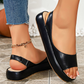 👡☀️ Summer Sale! Women's Sporty Platform Sandals – Comfortable Wedge Sole, Elastic Heel Strap & Non-Slip Outsole ✨