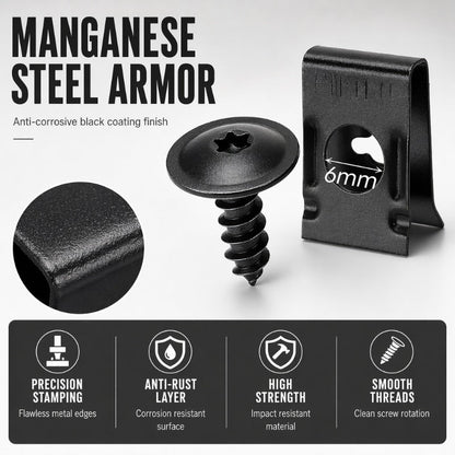 🔩 Join 46,000+ UK Drivers – Universal Metal Trim Clips & U-Nuts Kit. No Rust, Heavy Duty. UK Stock