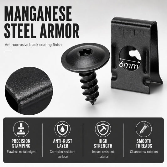 🔩 Join 46,000+ UK Drivers – Universal Metal Trim Clips & U-Nuts Kit. No Rust, Heavy Duty. UK Stock