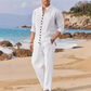 🎁 2026 New Arrivals 50% OFF 💥 Men's Minimalist Casual Shirt & Trousers Set – Breathable Blend & Stylish Button Detail ☀️✨