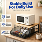 2-Tier Kitchen Microwave Stand with Slide-Out Storage Drawer 🏠 Double the Space, Half the Clutter – Your Kitchen's New Best Friend ✨
