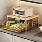 2-Tier Kitchen Microwave Stand with Slide-Out Storage Drawer 🏠 Double the Space, Half the Clutter – Your Kitchen's New Best Friend ✨