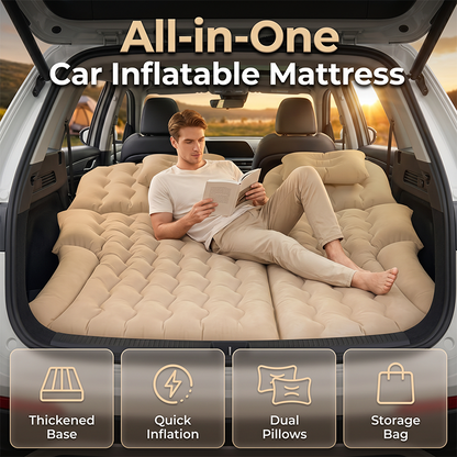 Multi-Functional Car Inflatable Mattress 🚗 Pump It Up, Stretch Out – Your Road Trip Sleep Solution ✨