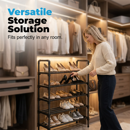 🛠️ Assemble in Minutes, No Screws Required – Sturdy Shoe Organiser with 6 Shelves. Free UK Delivery