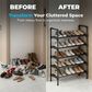 🛠️ Assemble in Minutes, No Screws Required – Sturdy Shoe Organiser with 6 Shelves. Free UK Delivery