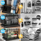 🍽️ Double the Drying Space – 2-Tier Dish Rack with Rustproof Frame & Drainboard. 50% Off. UK Stock
