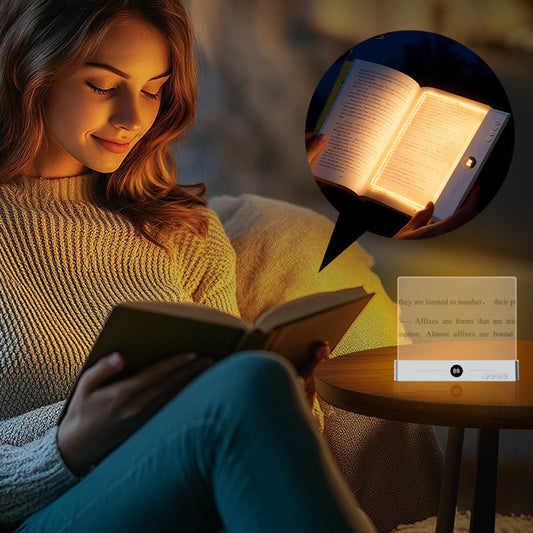 LED Panel Reading Light with 3 Colours & Timer 💡 Your Personal Book Nook Glow – Set the Mood, Set the Timer, Drift Off in Peace ✨