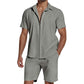 🎉 2026 Sale — Over 51,000 Sold! 👕 Men's Summer Casual Breathable 2-Piece Set – Camp Collar Shirt & Shorts – Effortlessly Cool for Warm Days ☀️✨