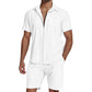 🎉 2026 Sale — Over 51,000 Sold! 👕 Men's Summer Casual Breathable 2-Piece Set – Camp Collar Shirt & Shorts – Effortlessly Cool for Warm Days ☀️✨