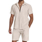 🎉 2026 Sale — Over 51,000 Sold! 👕 Men's Summer Casual Breathable 2-Piece Set – Camp Collar Shirt & Shorts – Effortlessly Cool for Warm Days ☀️✨