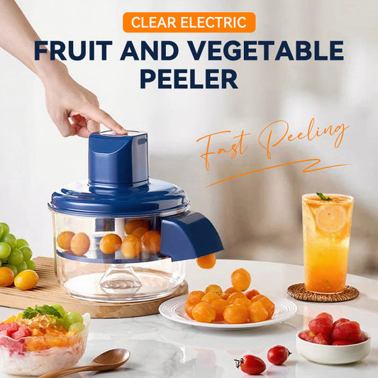 🔪 Peels, Cleans in Seconds – Transparent Electric Peeler Works on Tough & Soft Skins. Half Price Today. Free Returns