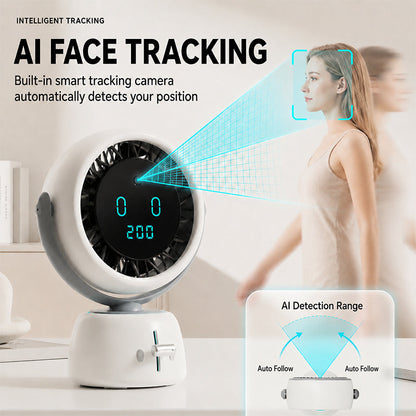 Smart Face Tracking Desktop Fan 🤖 It Follows You, Not the Crowd – Personal Cooling, Reinvented ✨