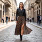 Women's Leopard Print High-Split Maxi Skirt 🐆 A Flash of Wild, a Flutter of Grace – Your Statement Piece Awaits ✨