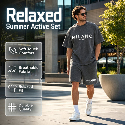 Men's Casual T-Shirt & Shorts Set 👕🩳 A Laid-Back Look for Sun-Soaked Days ✨