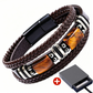 ⏳🔥50% OFF! ⏰🧵 Braided PU Leather Bracelet – Tiger Eye Stone Bead, Unisex Layered Design for Men & Women, Casual & Gift Wear ✨