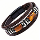 ⏳🔥50% OFF! ⏰🧵 Braided PU Leather Bracelet – Tiger Eye Stone Bead, Unisex Layered Design for Men & Women, Casual & Gift Wear ✨