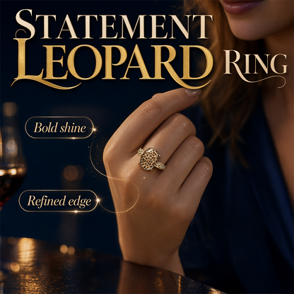 ⏳ Time-Limited Special ⏰ Vintage Leopard Print Oval Ring – Unique Design, Sparkling Stones & Bold Style – Perfect for Everyday Glamour & Gifts ✨