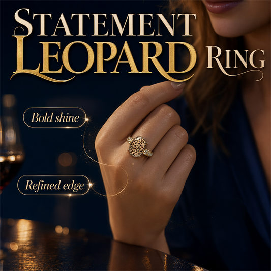 ⏳ Time-Limited Special ⏰ Vintage Leopard Print Oval Ring – Unique Design, Sparkling Stones & Bold Style – Perfect for Everyday Glamour & Gifts ✨