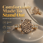 ⏳ Time-Limited Special ⏰ Vintage Leopard Print Oval Ring – Unique Design, Sparkling Stones & Bold Style – Perfect for Everyday Glamour & Gifts ✨