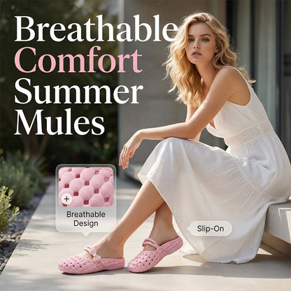 🎉 LIMITED TIME 50% OFF! 👡 Breathable Bow Mules – Soft, Cushioned Footbed, Flexible Sole & a Gentle Bow Detail. Designed for All-Day Wear Without Rubbing or Pinching 🌿