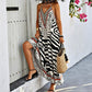 🌸 Limited Sale 50% OFF 🌸 Women's Animal Print Backless Halter Maxi Dress – Bold Print, Bare Back & Flowing Silhouette – Perfect for Sun-Soaked Days & Sultry Evenings ✨