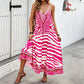 🌸 Limited Sale 50% OFF 🌸 Women's Animal Print Backless Halter Maxi Dress – Bold Print, Bare Back & Flowing Silhouette – Perfect for Sun-Soaked Days & Sultry Evenings ✨