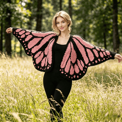 Women's Butterfly Wing Knit Cardigan 🦋 Flutter & Flow – A Light, Airy Layer That Drapes Like Wings ✨