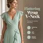 🎉 2026 Sale — Over 29,000 Sold! 💞 Women's V-Neck Ruffled Chiffon Maxi Dress – Effortless Elegance 🌸✨
