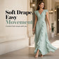 🎉 2026 Sale — Over 29,000 Sold! 💞 Women's V-Neck Ruffled Chiffon Maxi Dress – Effortless Elegance 🌸✨