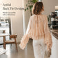 Women's Sheer Mock Neck Ruffle Sleeve Blouse 👚 A Sheer Delight, Ruffled Just Right – Elegance with an Edge ✨