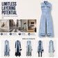 🎉 50% OFF! 🧥 Women's Sleeveless High-Slit Denim Vest Dress – Patchwork Longline Jean Waistcoat – Effortlessly Edgy & Perfect for Layering ✨