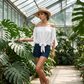 Women's Casual Off-Shoulder Bow Tie-Front Blouse 🎀 Bare the Sun, Tie a Bow – A Sweet Summer Statement ✨