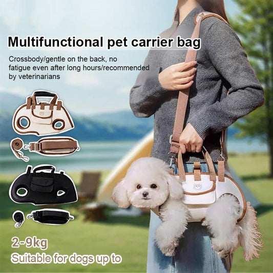 🔥50% OFF!!📢🐱🐕 Portable Breathable Pet Carrier Sling & Backpack – Hands-Free Comfort for Small Pets ✨