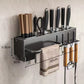 🍽️ 50% OFF! ✨ Multifunctional Kitchen Chopstick & Knife Holder – Zoned Storage, Hollowed Drainage, Premium Carbon Steel, Countertop Organizer 👨‍🍳