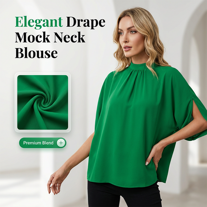 📢📢 50% OFF !! ⏰ Women's Elegant Mock Neck Top – Sleek Silhouette, Soft Fabric & Effortlessly Sophisticated ✨