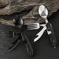 🎉🎉 Surprise 50% OFF! 🏕️ Must-Have for Outdoor Trips 🍴🥄 4-in-1 Outdoor Folding Multifunctional Cutlery Set – Compact, Portable & Perfect for Camping, Hiking & Picnics ✨