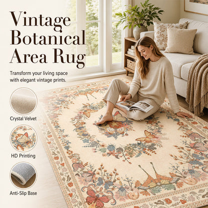 🌸 Your floor is naked. It's begging for this rug. Vintage floral print, cloud-soft velvet & a pattern that makes any room feel complete. 😌✨