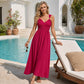 Women's Sleeveless Empire Waist Maxi Dress 🌸 Cinched High, Flowing Free – A Graceful Silhouette for Sun-Soaked Days ✨